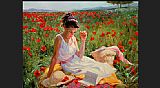 Vladimir Volegov in poppies painting